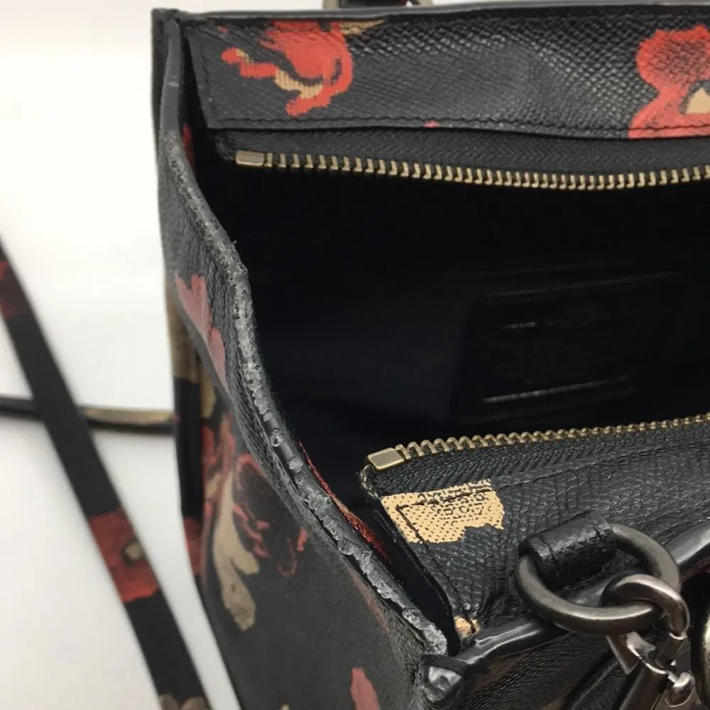 Coach Crosby Mini Carryall Satchel Floral Print Coated Canvas 33856